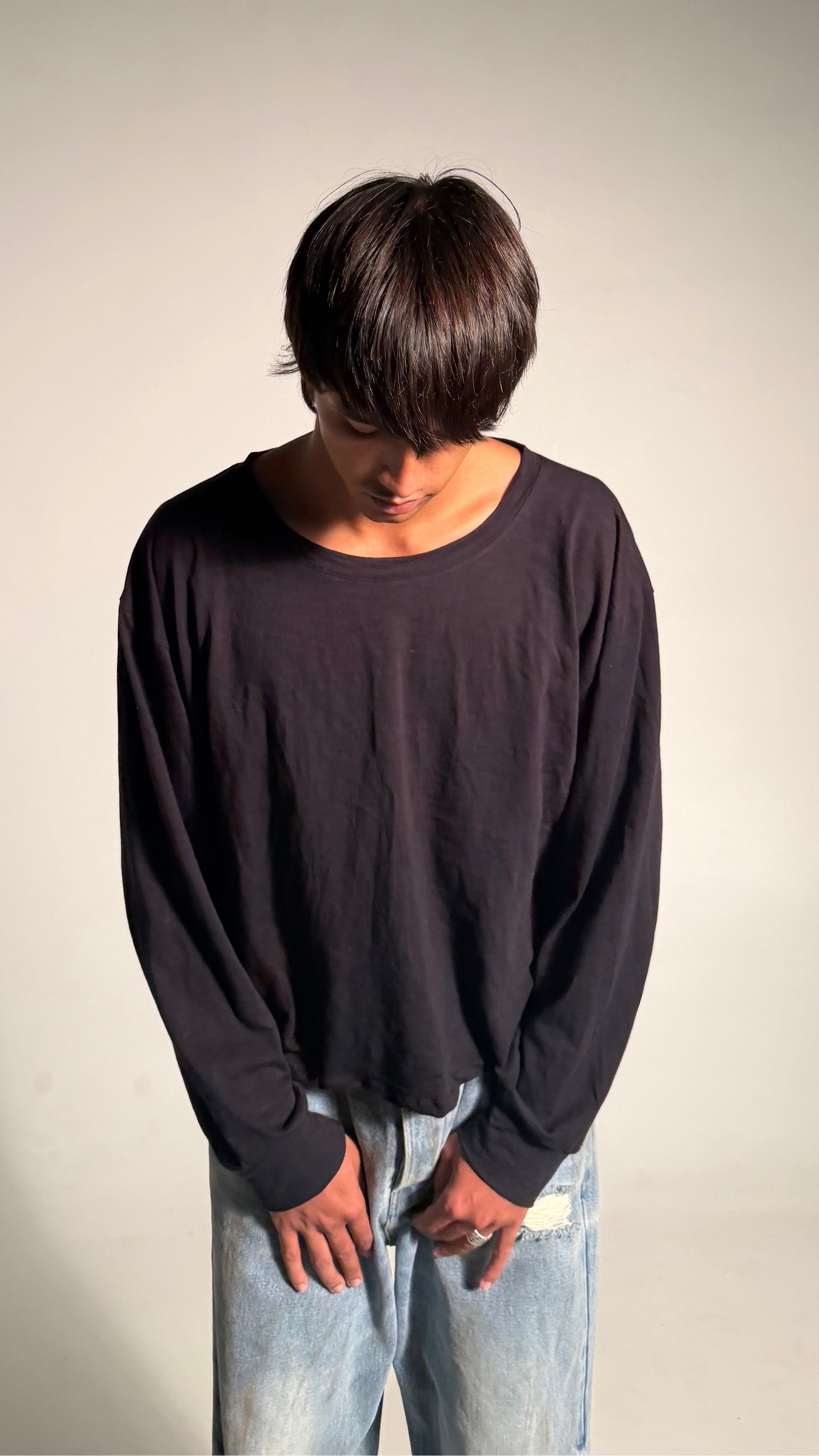 Black Cotton Longsleeve