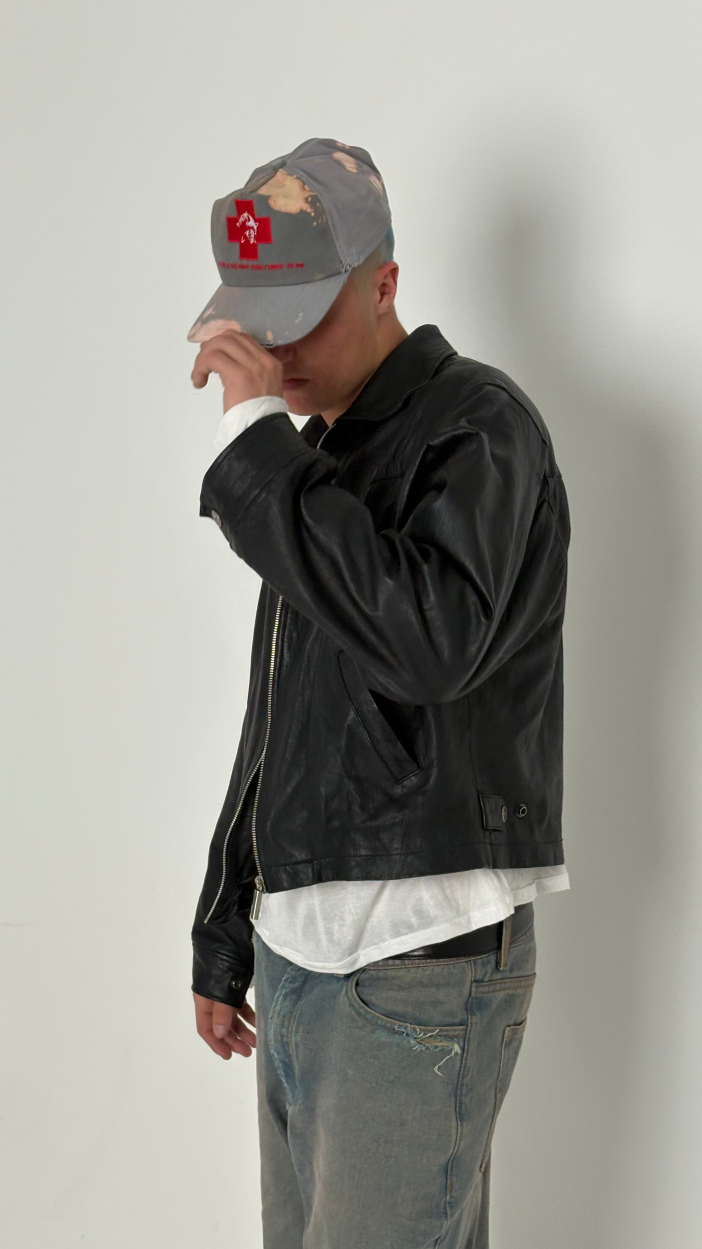 WASHED BLACK LEATHER JACKET