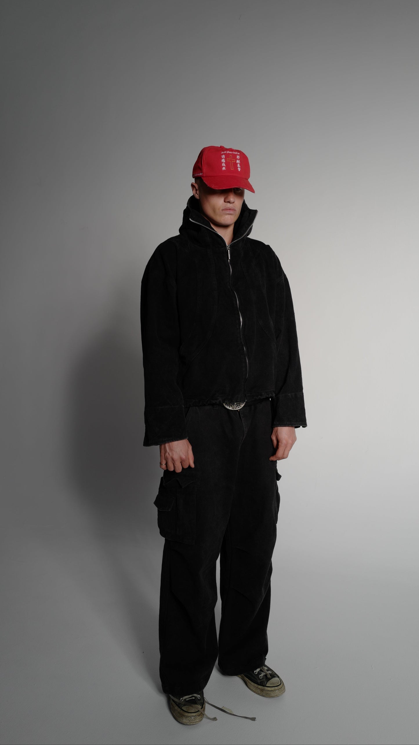 HEAVYWEIGHT BLACK CROPPED PARKA JACKET