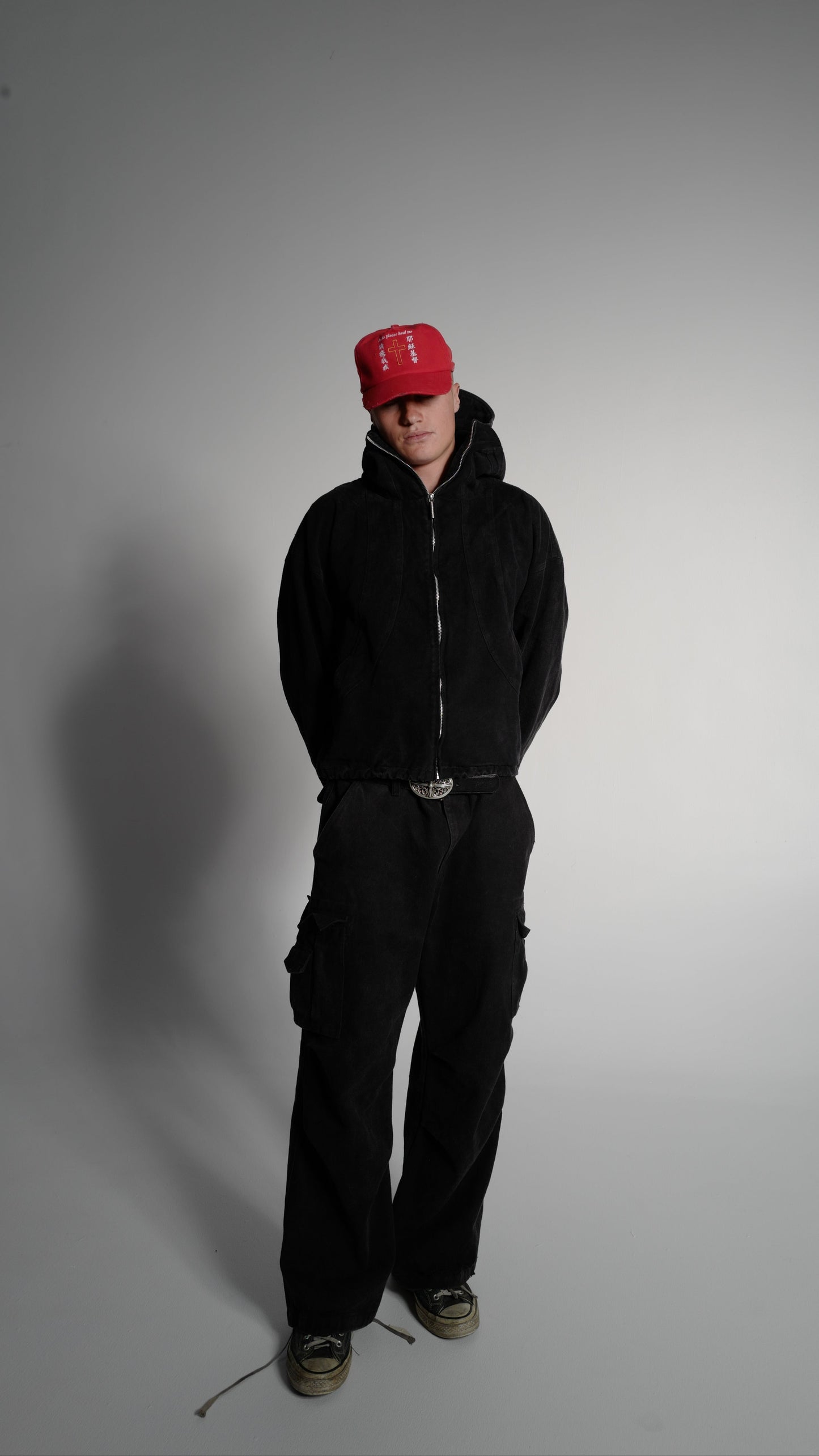 HEAVYWEIGHT BLACK CROPPED PARKA JACKET