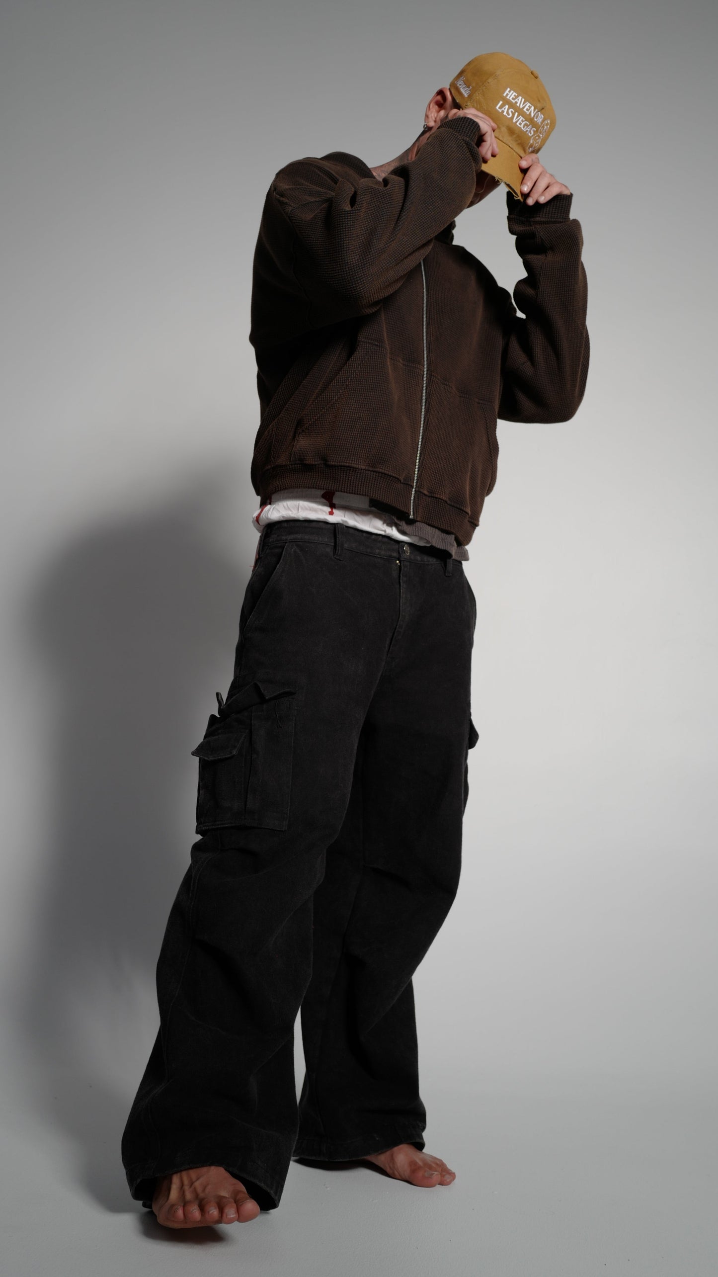 BLACK HEAVY WASH CARGOS