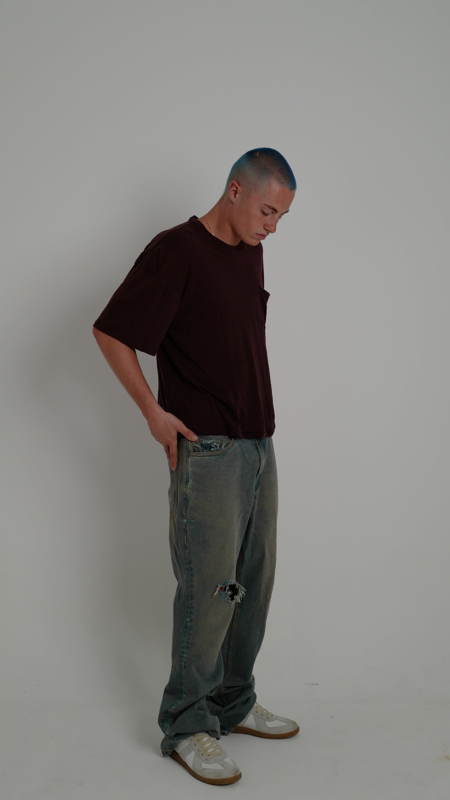 SUPIMA COTTON TEE - BURGUNDY