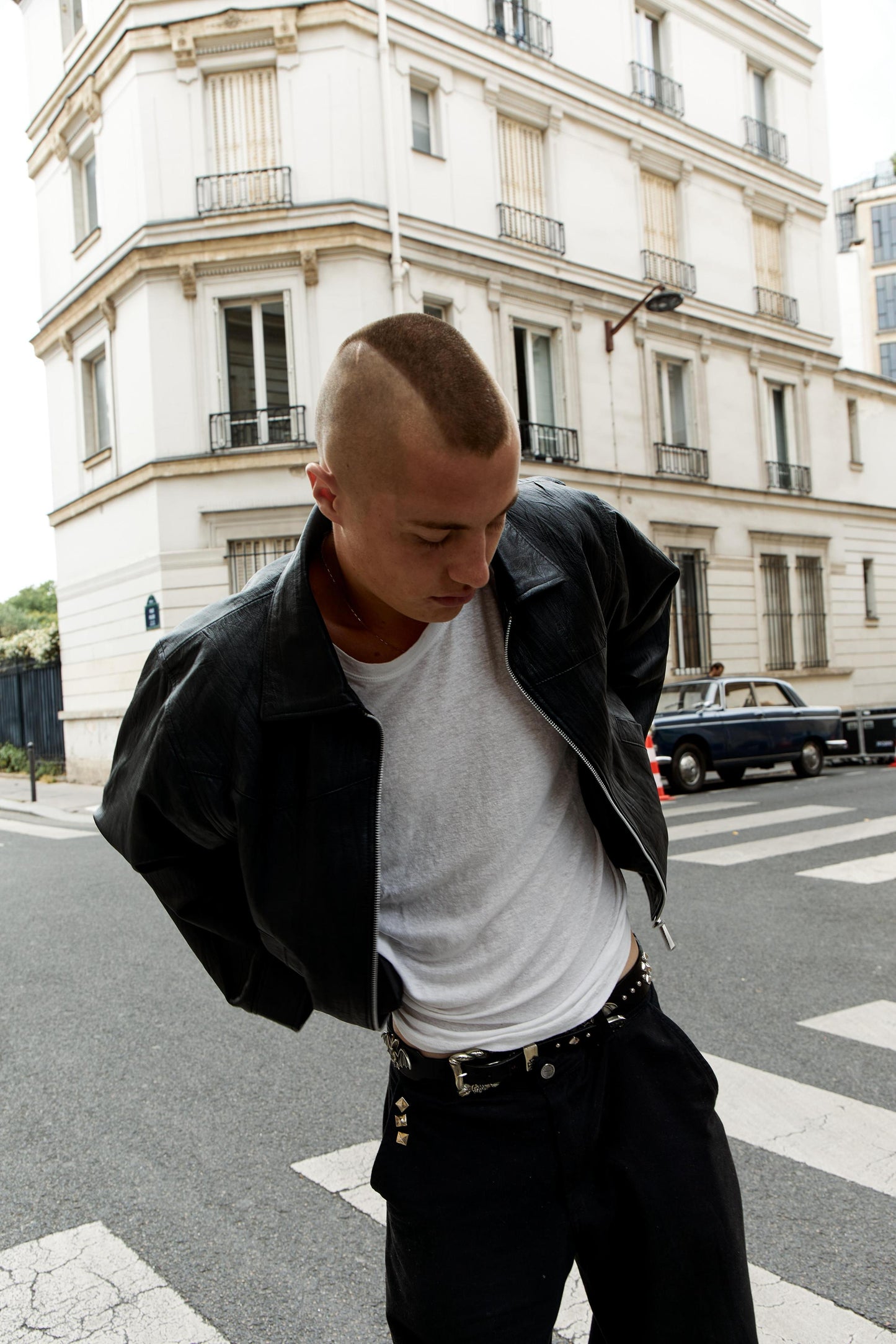 WASHED BLACK LEATHER JACKET