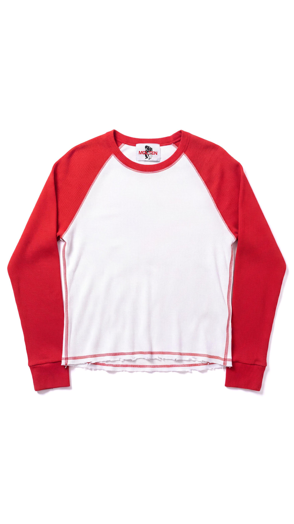 Red Waffle Raglan
