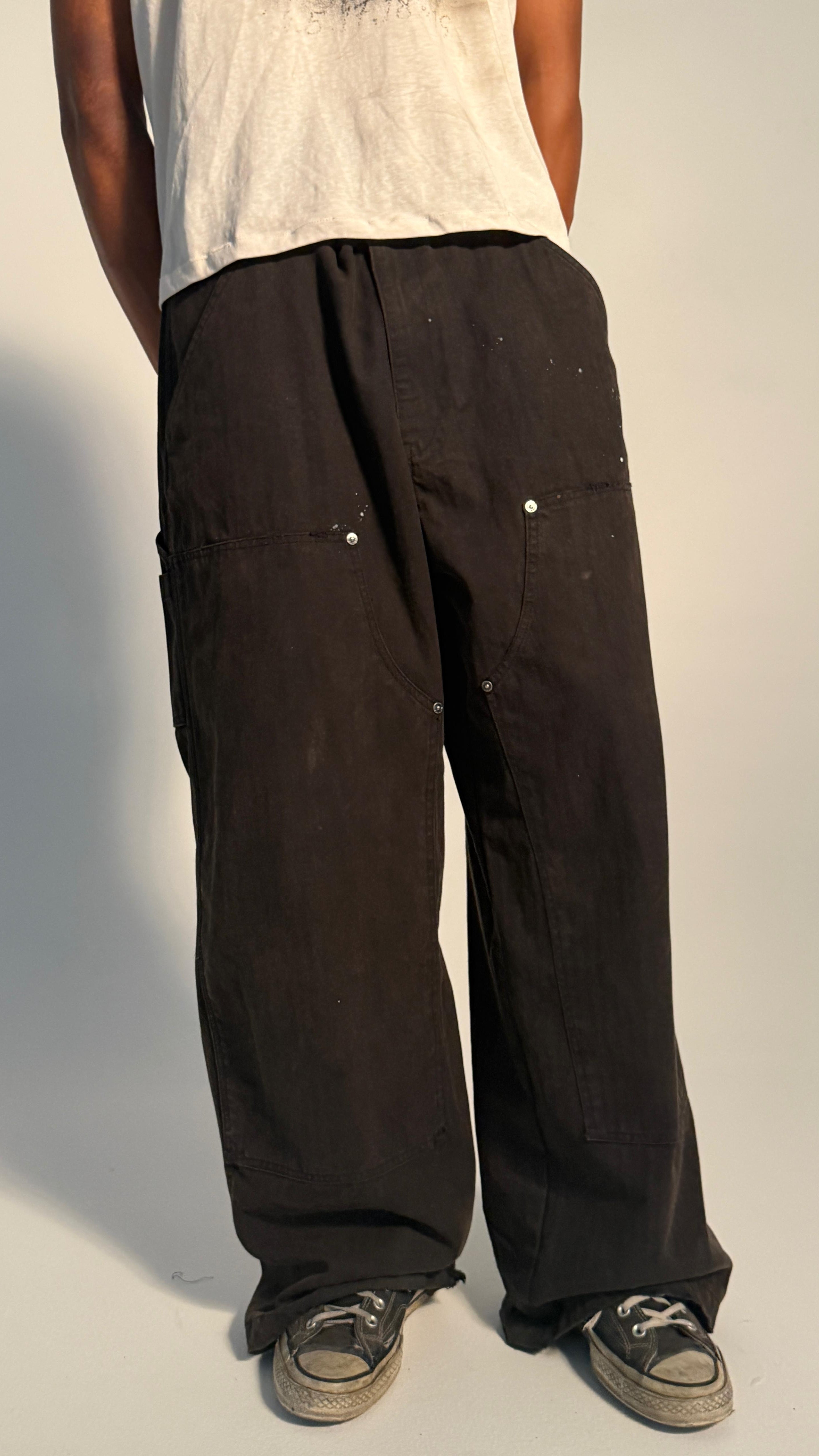 Herringbone Work Pants washed black