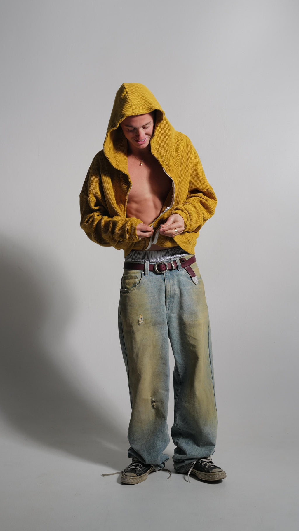 Gold Waffle Hoodie