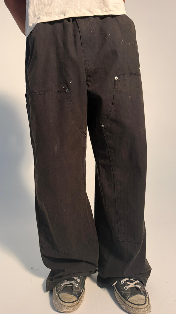 Herringbone Work Pants washed black