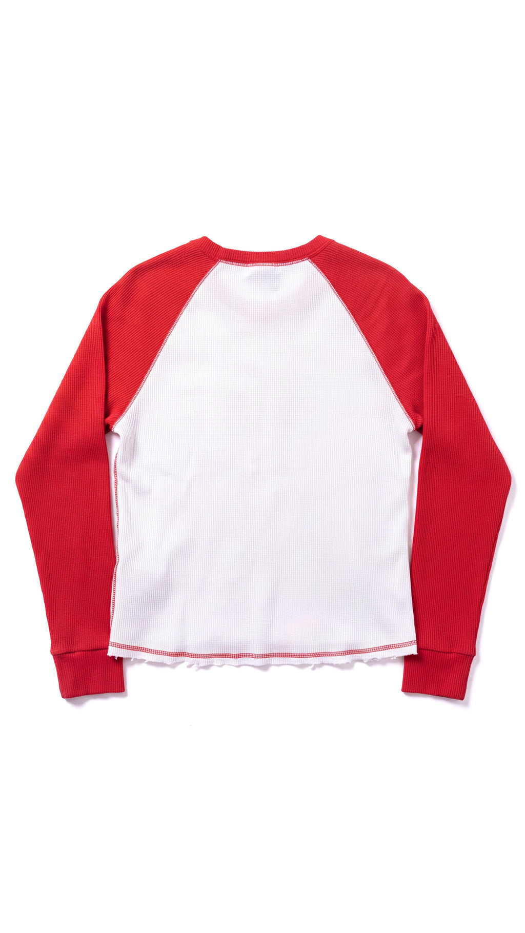 Red Waffle Raglan