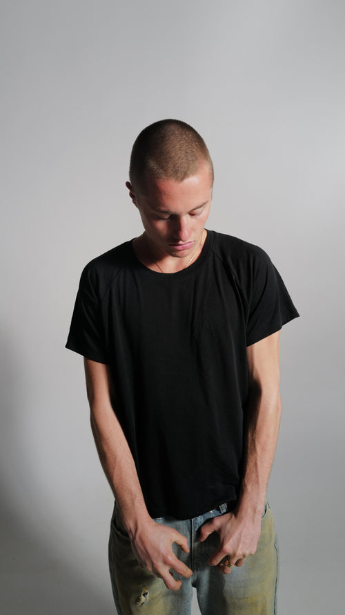 Black Raglan Short Sleeve