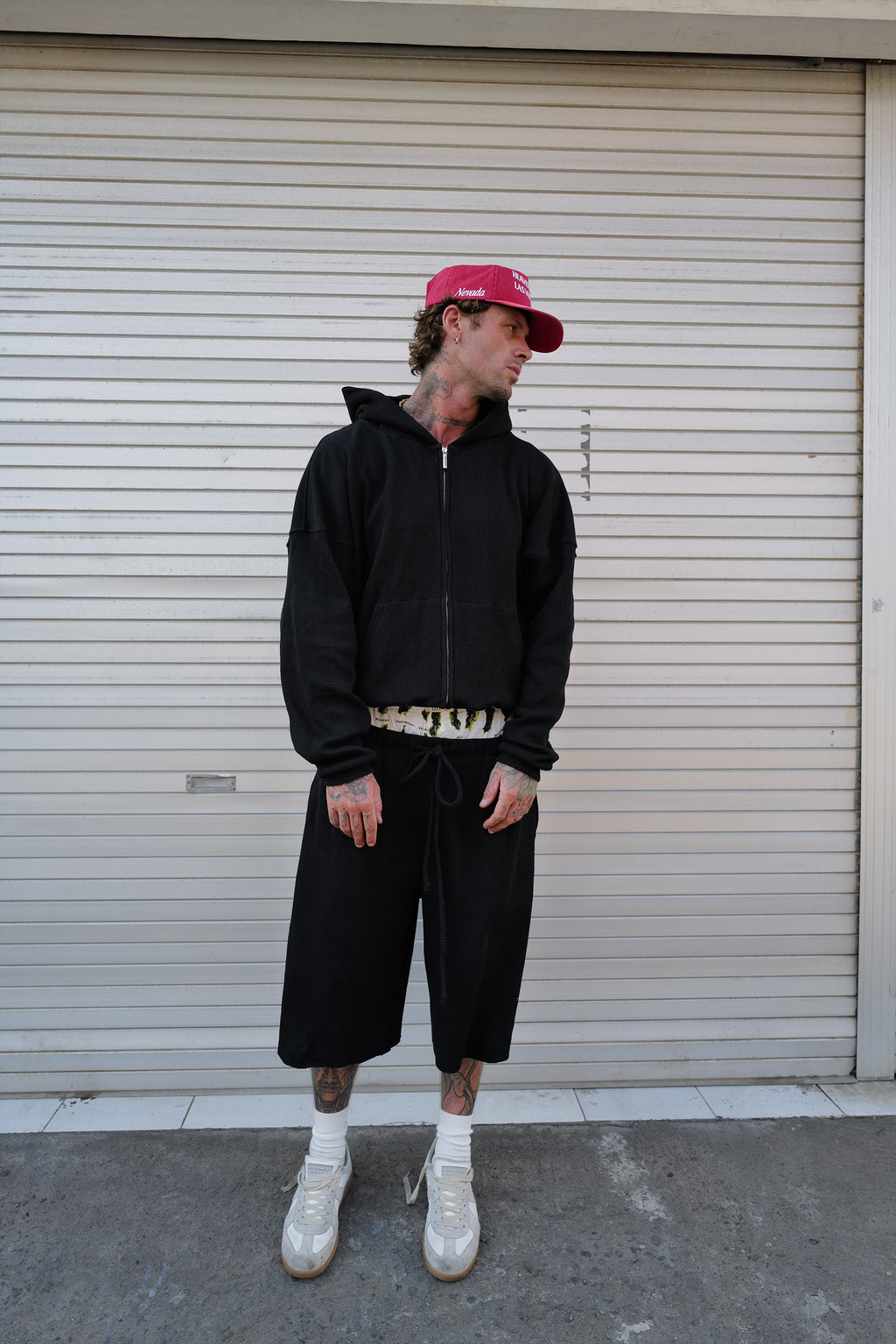 Black Waffle Shorts