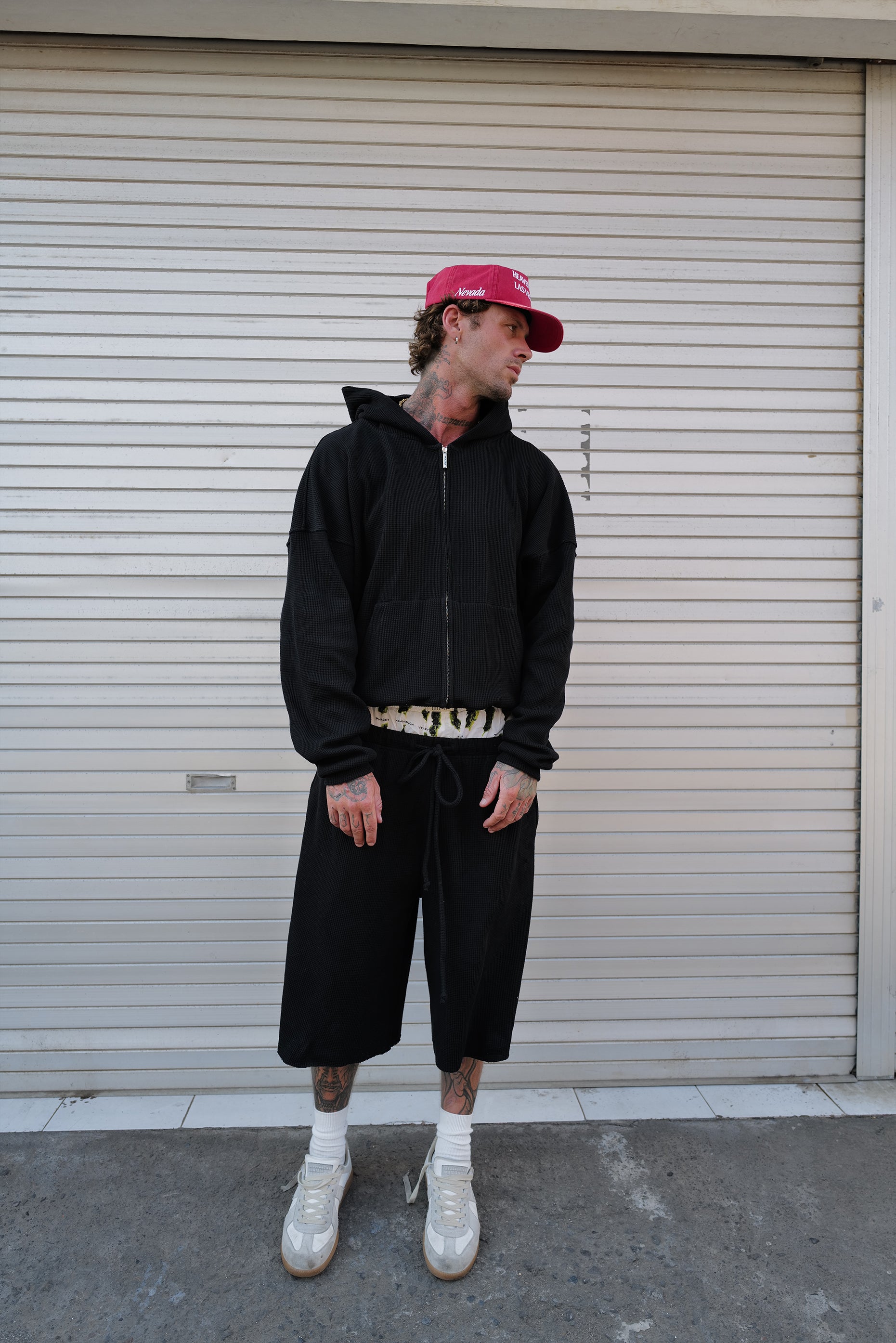 Black Waffle Shorts