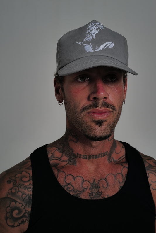 Grey Jesus cap