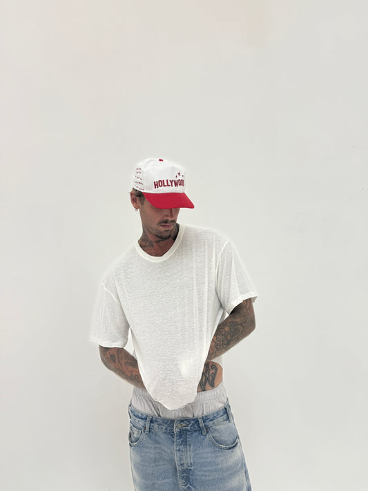 Premium White Linen T-Shirt