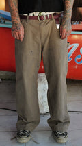 Washed Grey Herringbone Pants