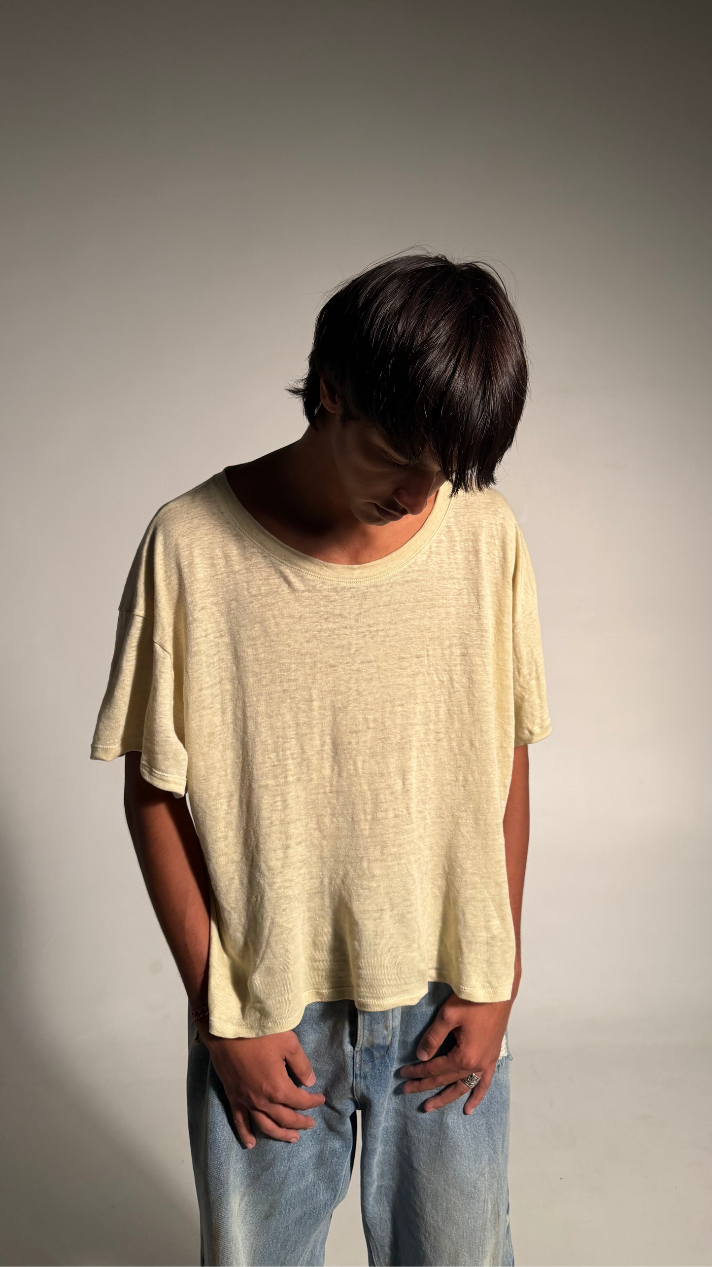 Premium Almond Linen T-Shirt