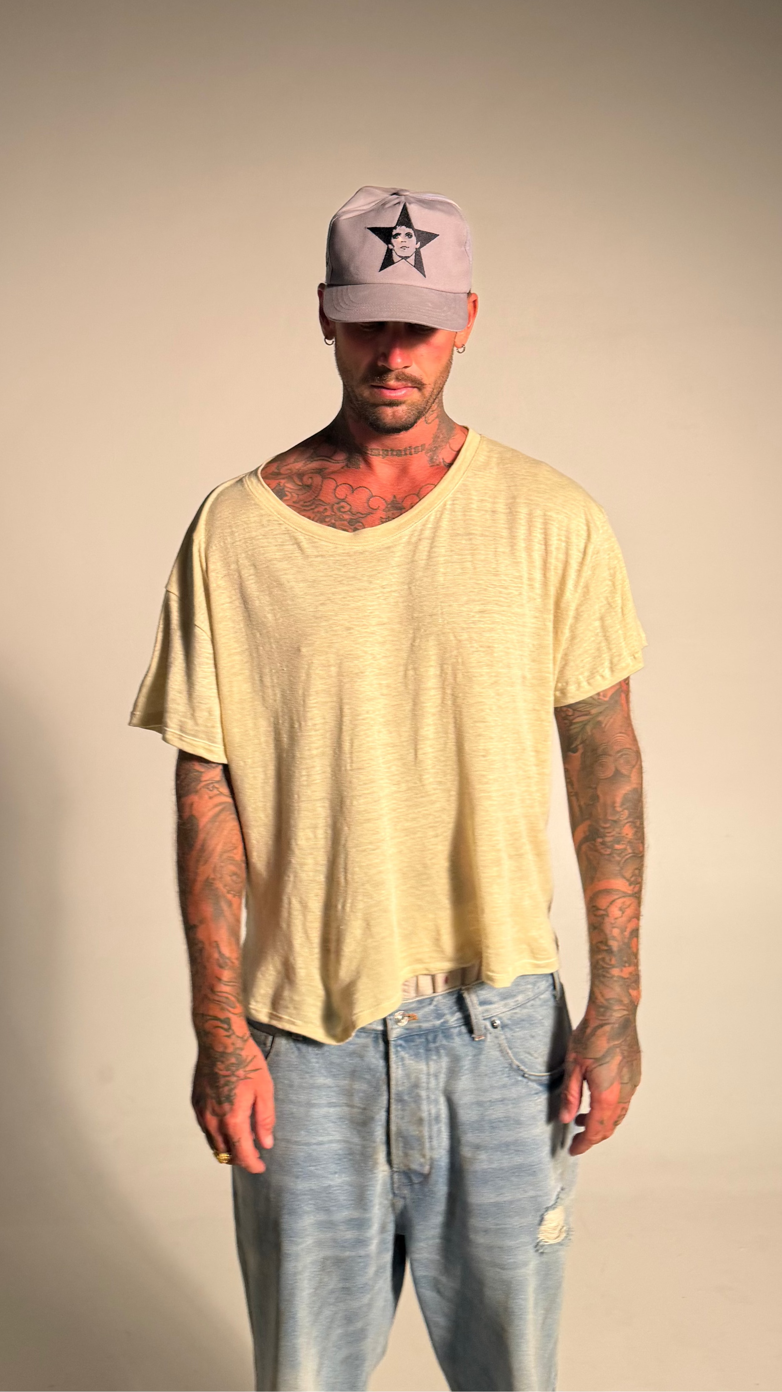 Premium Almond Linen T-Shirt