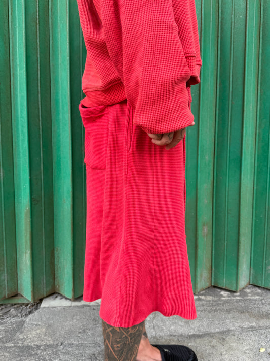 Red Waffle Shorts