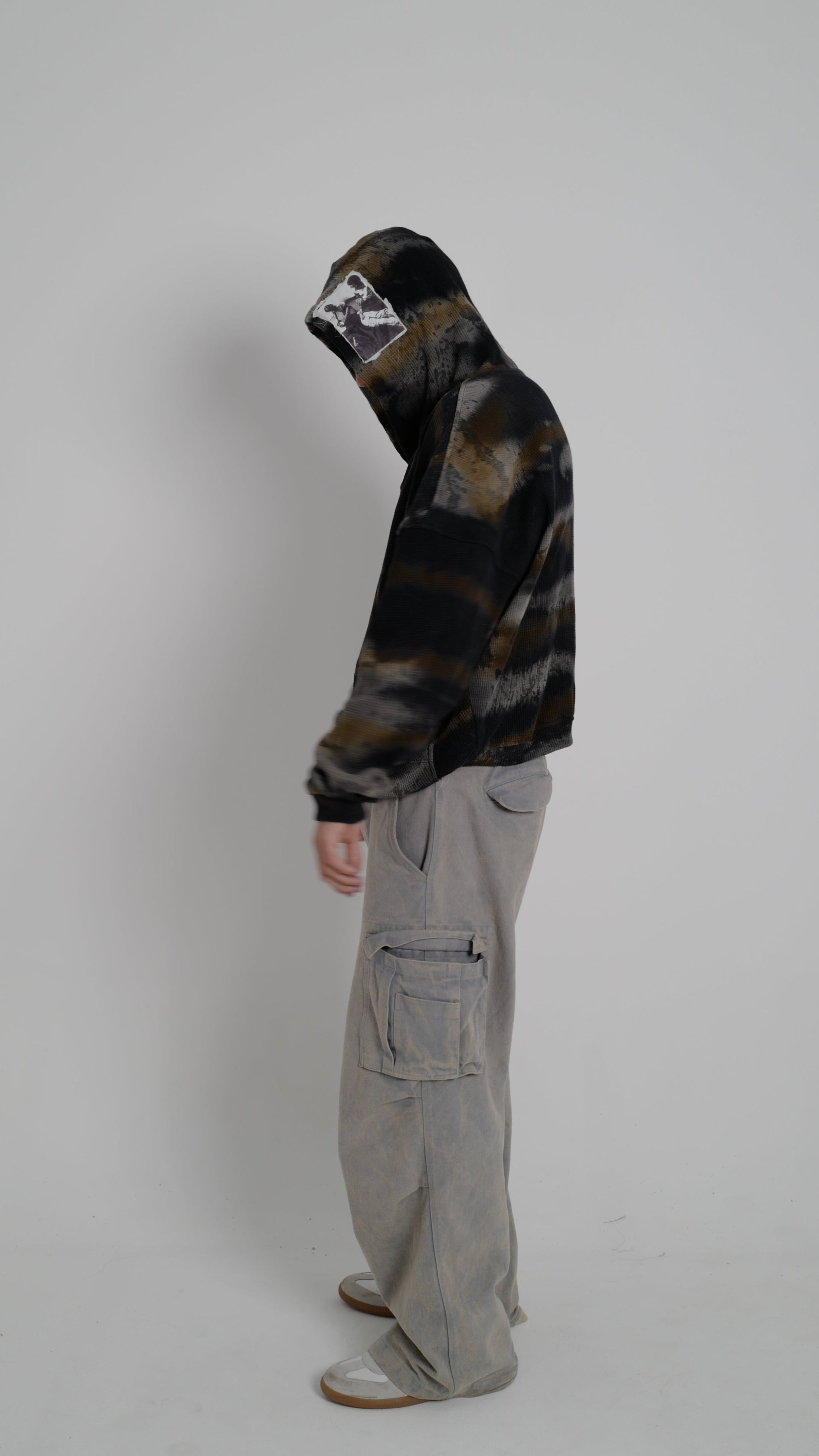 SMOKE CAMO WAFFLE HOODIE