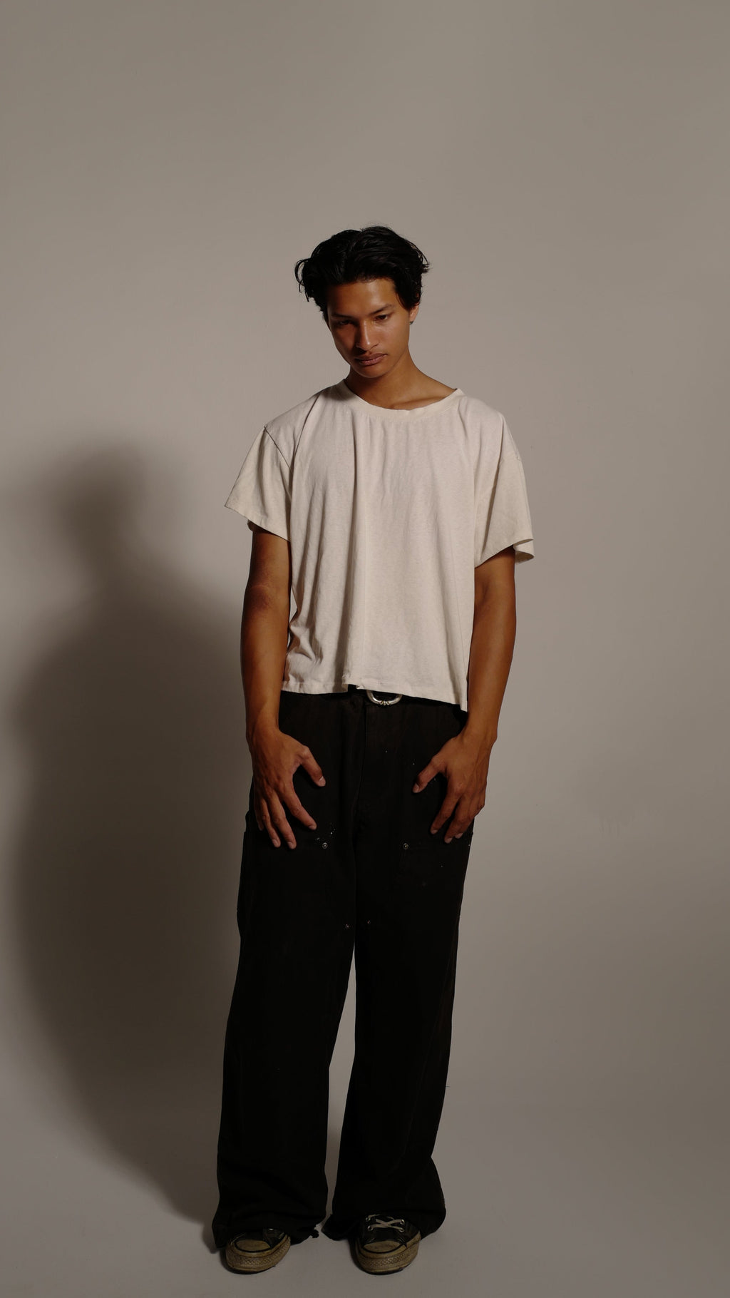White 100% Linen Tee