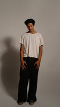 White 100% Linen Tee