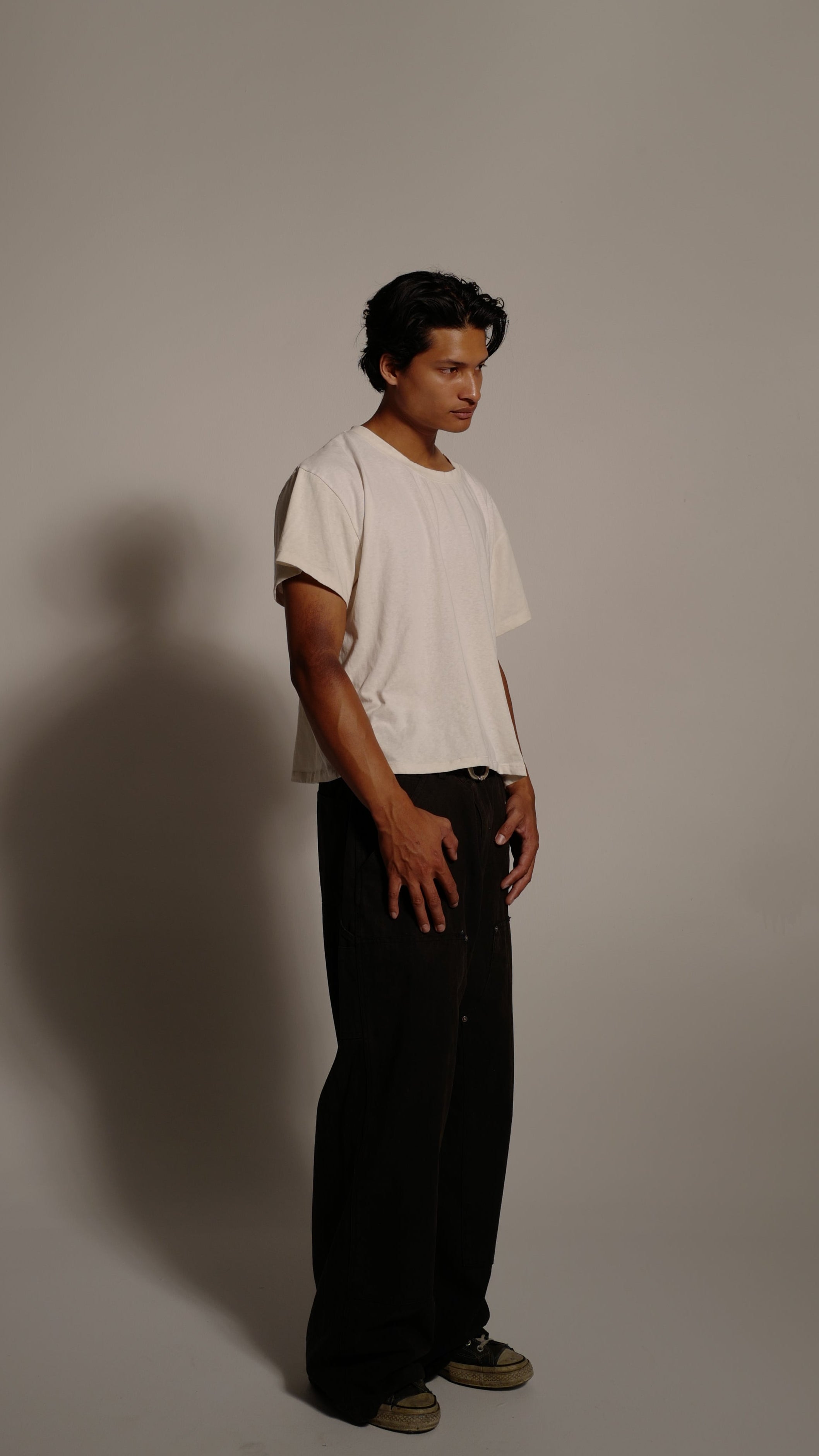 White 100% Linen Tee