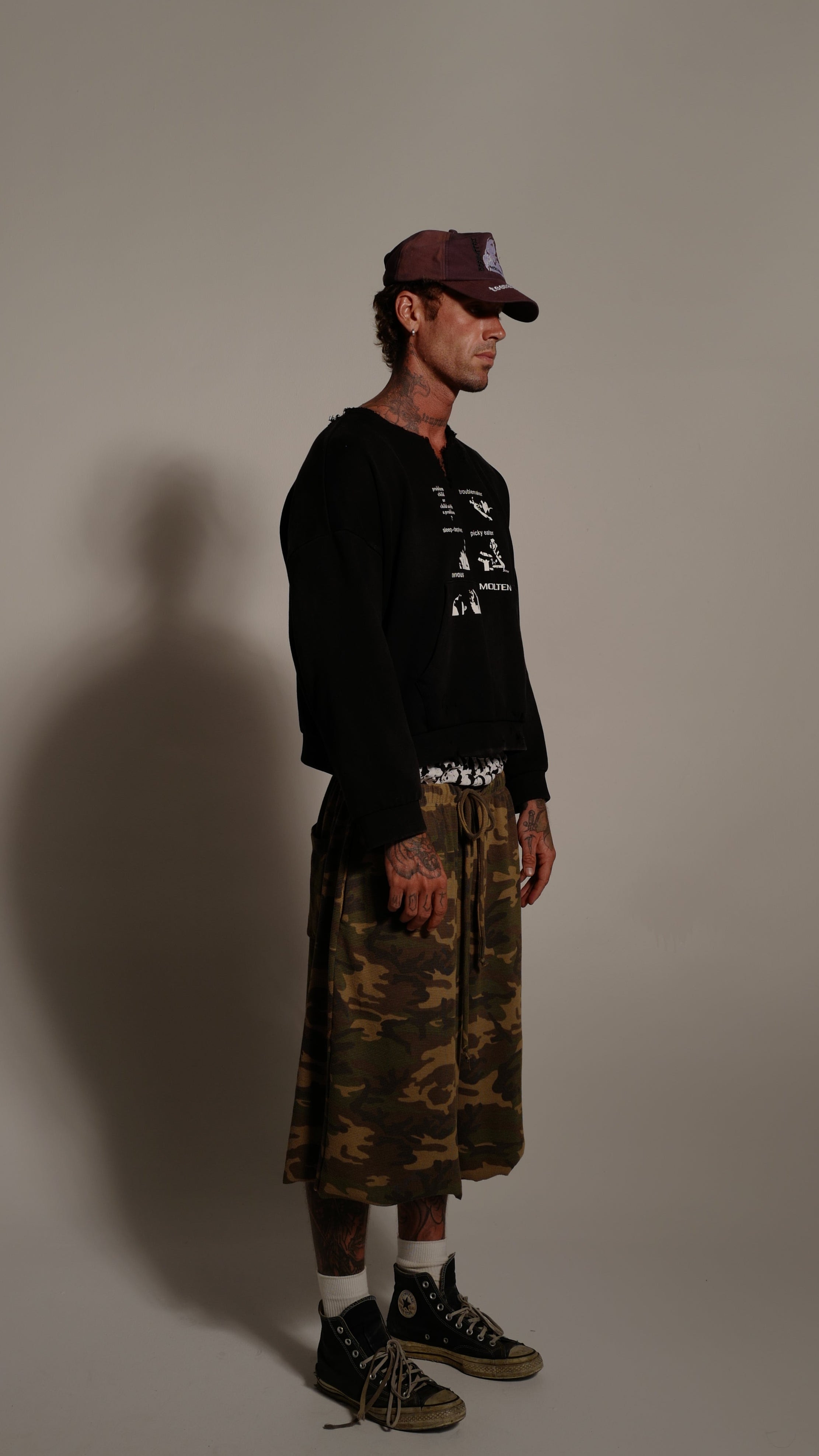 Camo waffle shorts