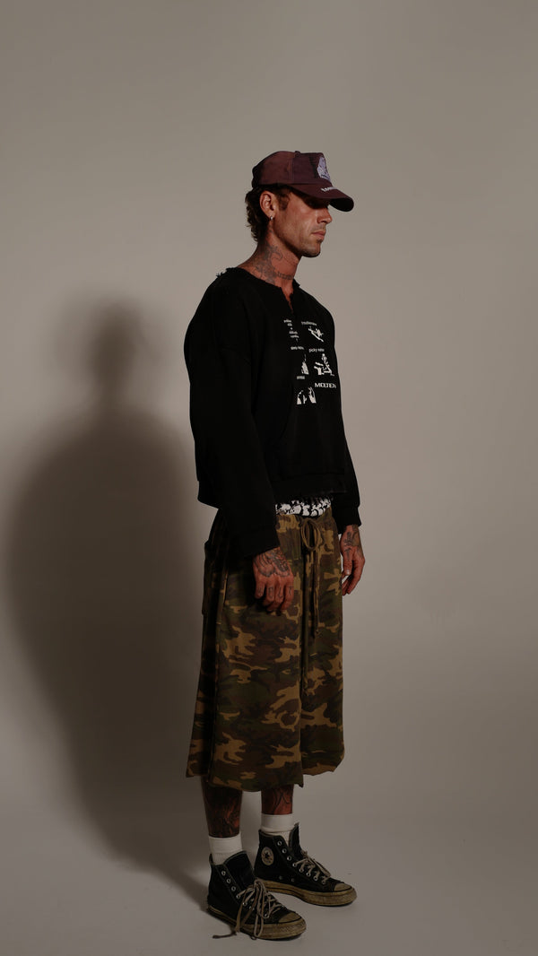 Camo waffle shorts