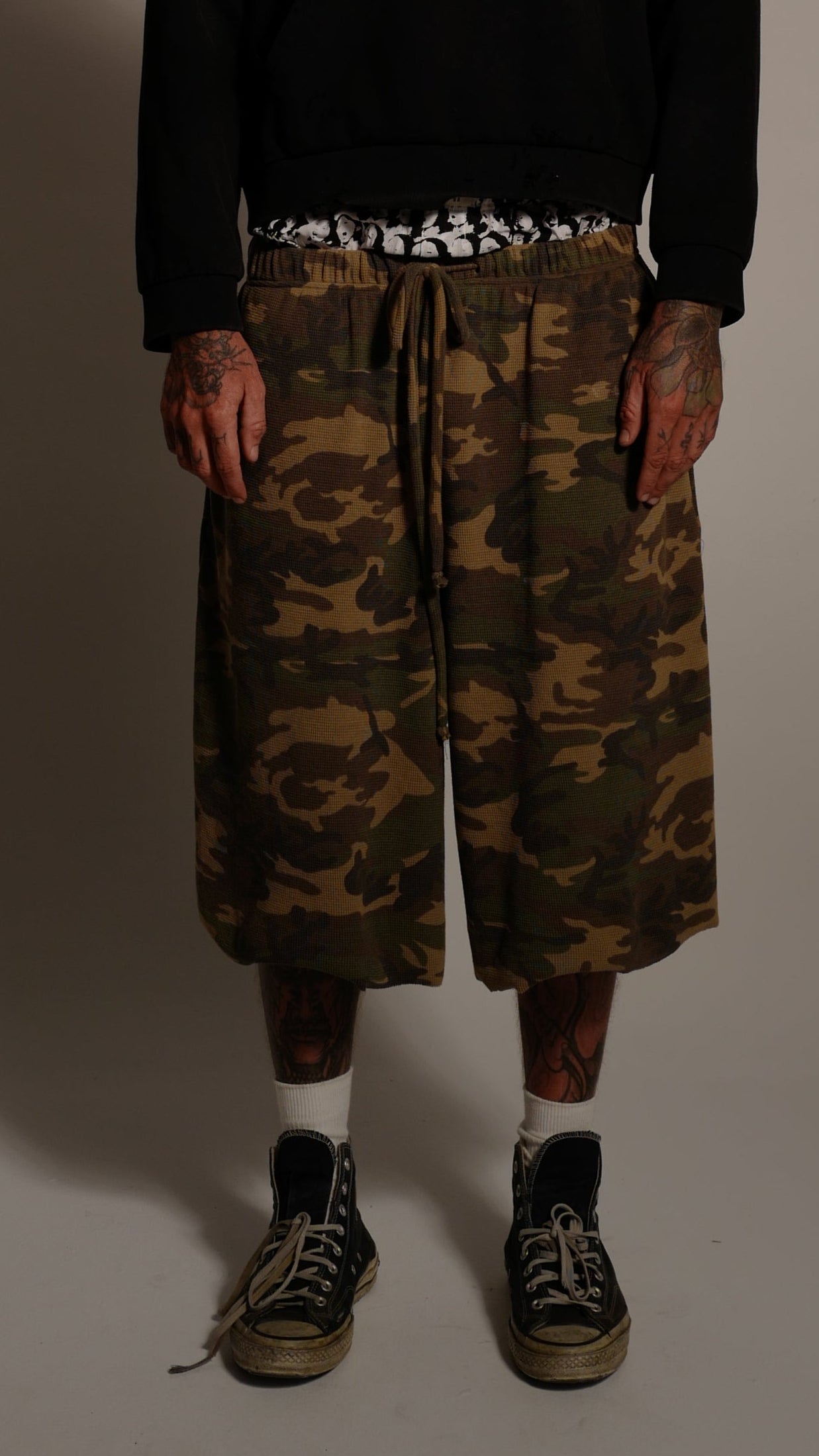 Camo waffle shorts