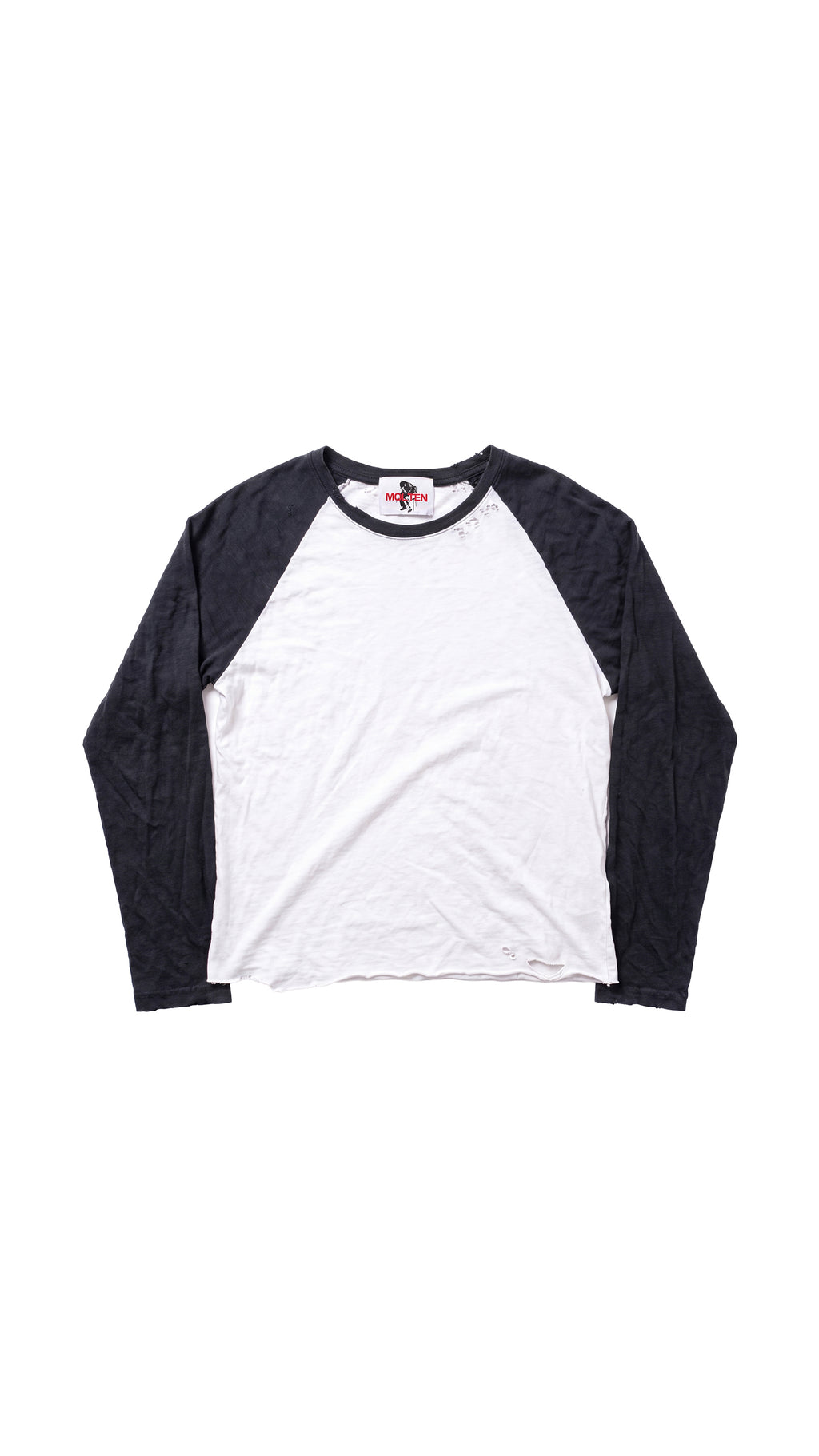 Premium Black Linen Raglan