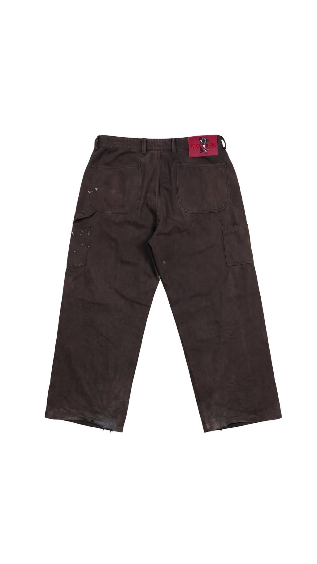 Washed Black Herringbone Work Pants