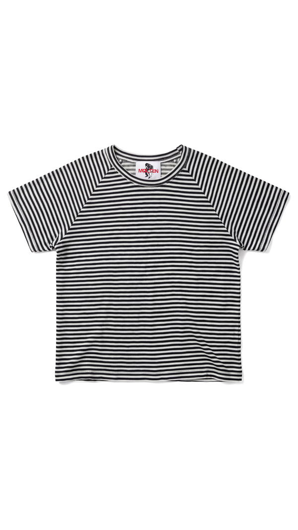 Black and white Stripe Short Sleeve
