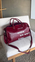 Molten Red Leather Duffle