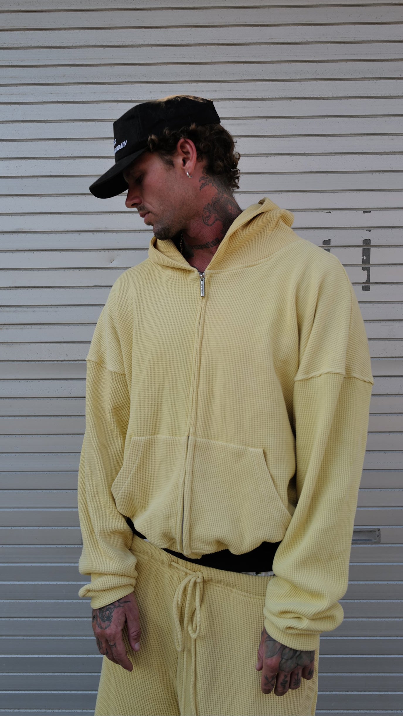 Yellow Waffle Hoodie